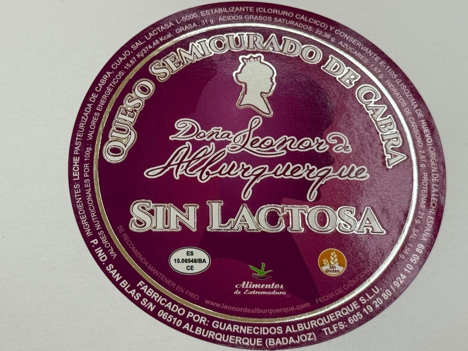 Queso Semicurado de cabra leche pasteurizada Sin Lactosa - Imagen 4